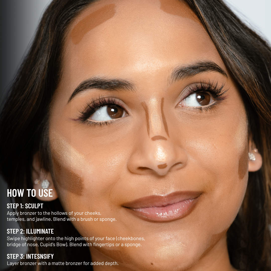 LYS Beauty Mini Glow Worthy Light Bronzer and Highlighter 2-Piece Set | Harmony / Brave