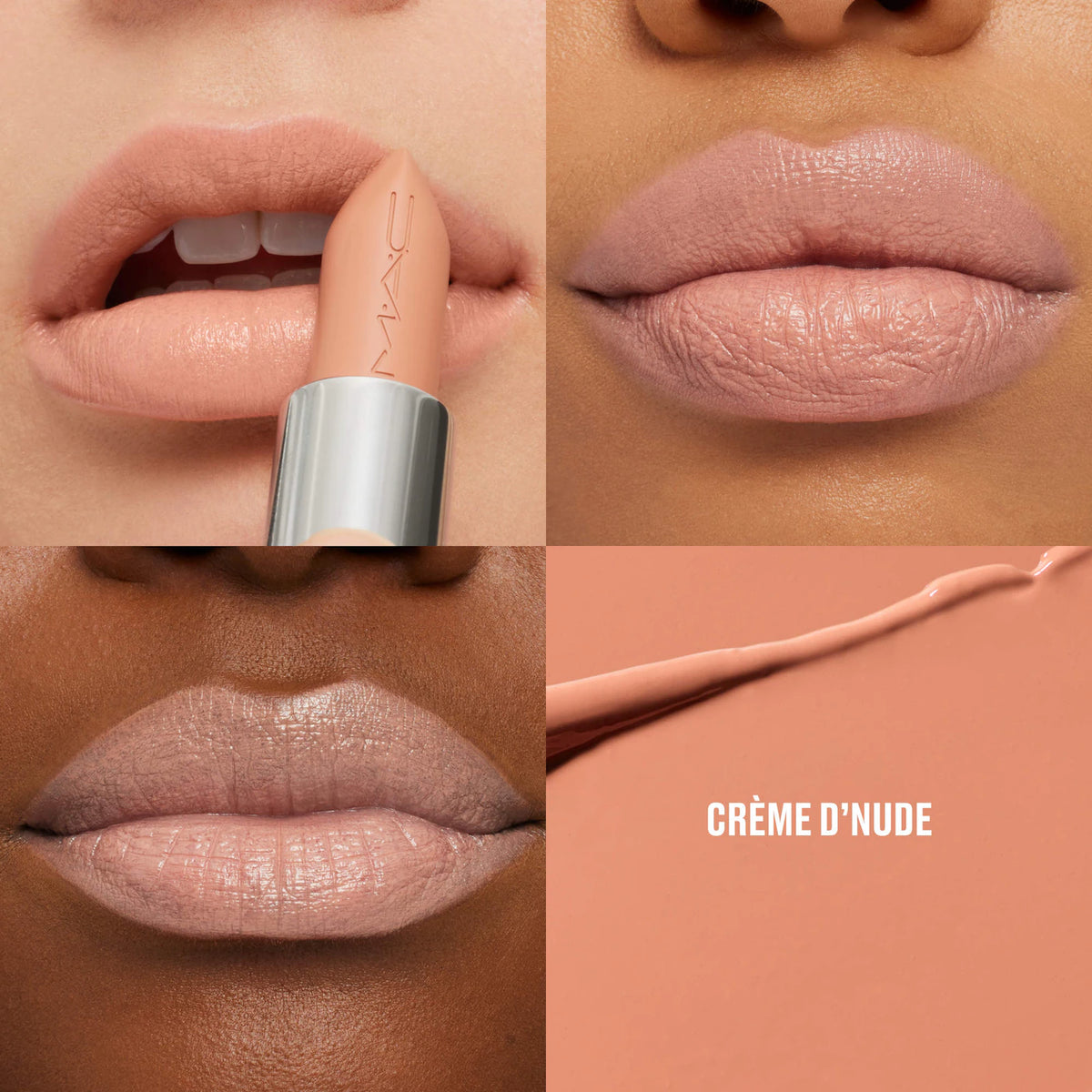 MAC M·A·Cximal Sleek Satin 8HR Full-Coverage Hydrating Lipstick | Crème D'Nude