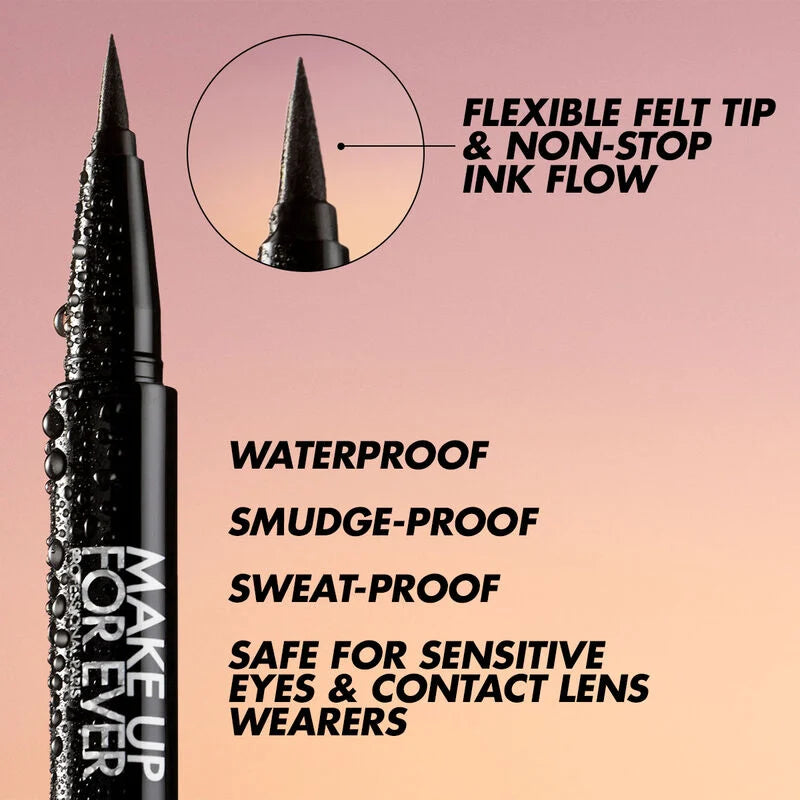 Make Up For Ever Aqua Resist Graphic Pen 24HR Waterproof Intense Eyeliner | 01 Black