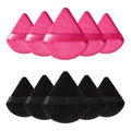 Reusable Triangle Makeup Powder Puff 10 Pieces | Hot Pink & Black