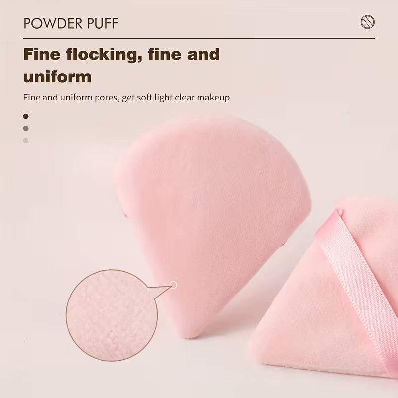 Reusable Triangle Makeup Powder Puff 10 Pieces | Hot Pink & Black