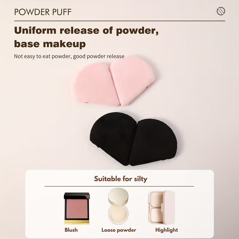 Reusable Triangle Makeup Powder Puff 10 Pieces | Hot Pink & Black
