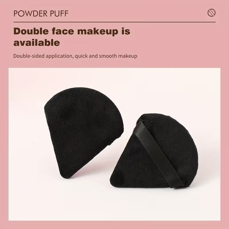 Reusable Triangle Makeup Powder Puff 10 Pieces | Hot Pink & Black