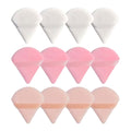 Reusable Triangle Makeup Powder Puff 12 Pieces | Pink, Peach & White