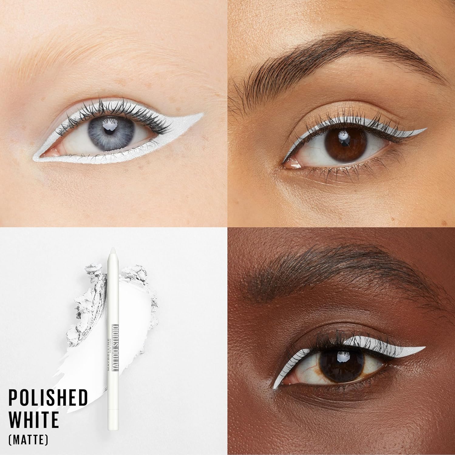 Maybelline Tattoo Studio Sharpenable Gel Pencil | 970 Polished  White