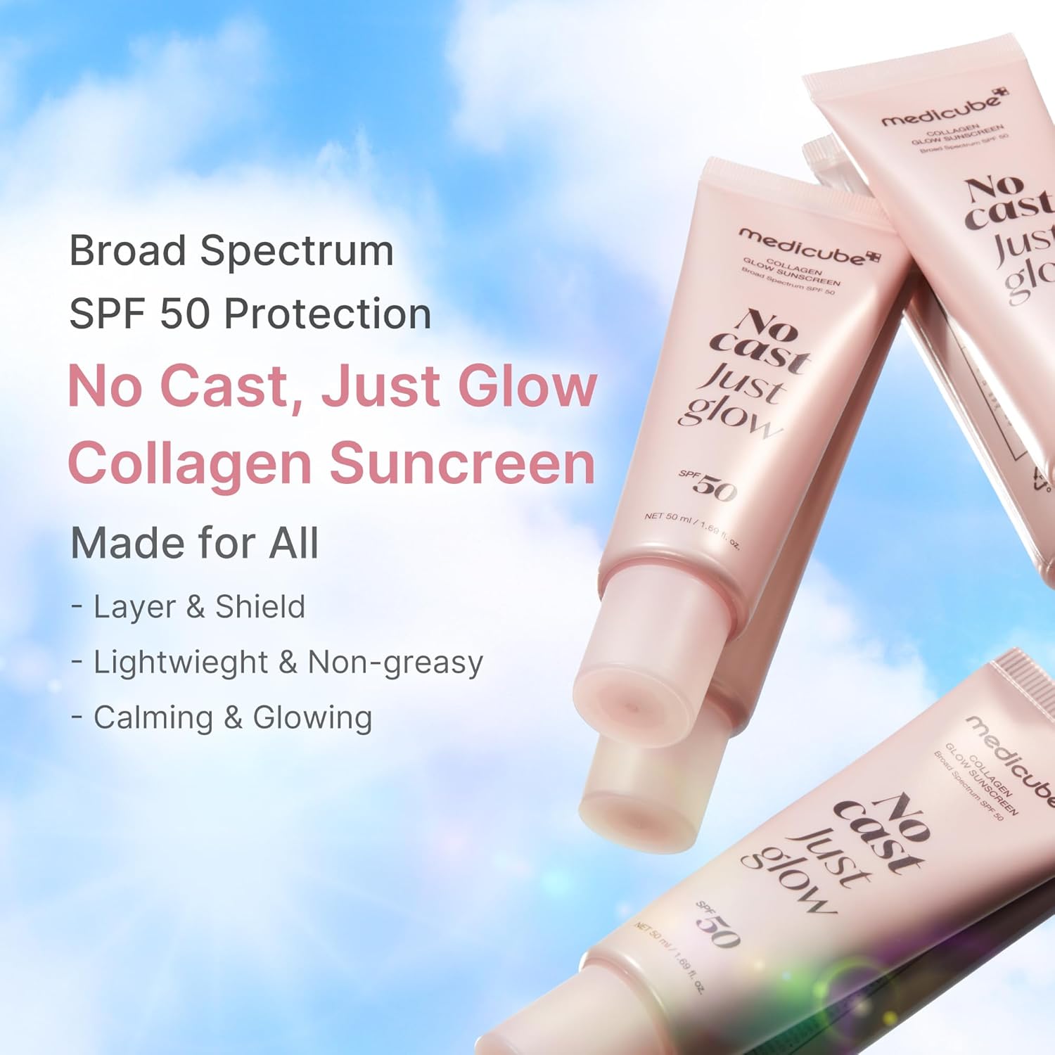Medicube No Cast Just Glow Collagen Glow SPF 50 Sunscreen 50 ml / 1.69 oz