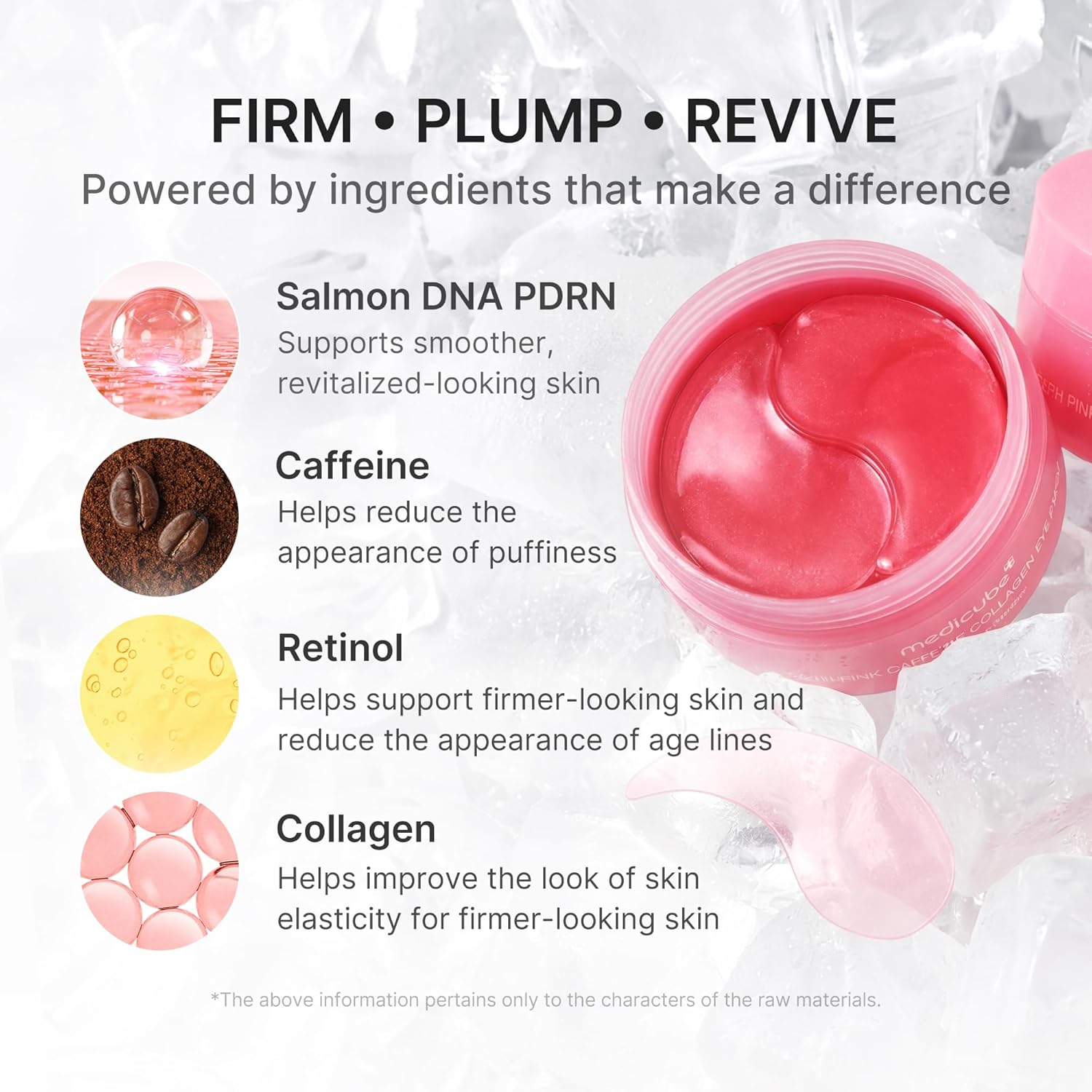 Medicube PDRN Caffeine Collagen Hydrogel Eye patch (30 Pares)