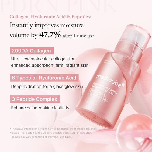 Medicube PDRN Pink Collagen Exosome Shot Serum 7500 PPM  30 ml / 1.01 oz