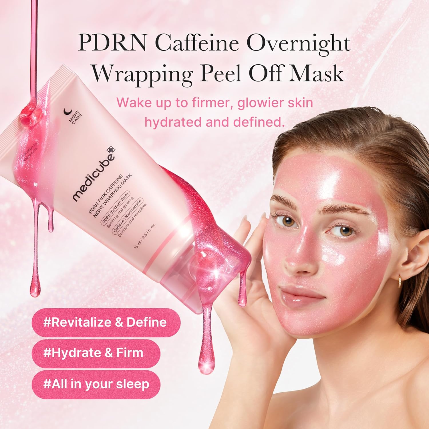 Medicube PDRN Pink Caffeine Night Wrapping Mask 75 ml / 1.75 oz