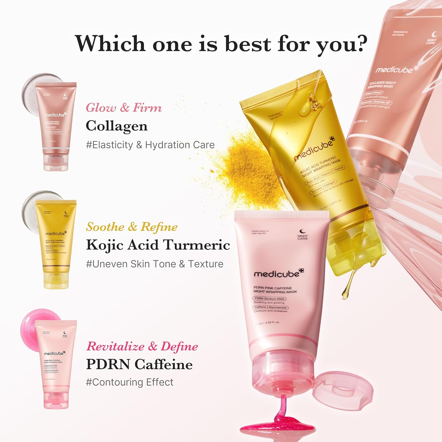 Medicube PDRN Pink Caffeine Night Wrapping Mask 75 ml / 1.75 oz