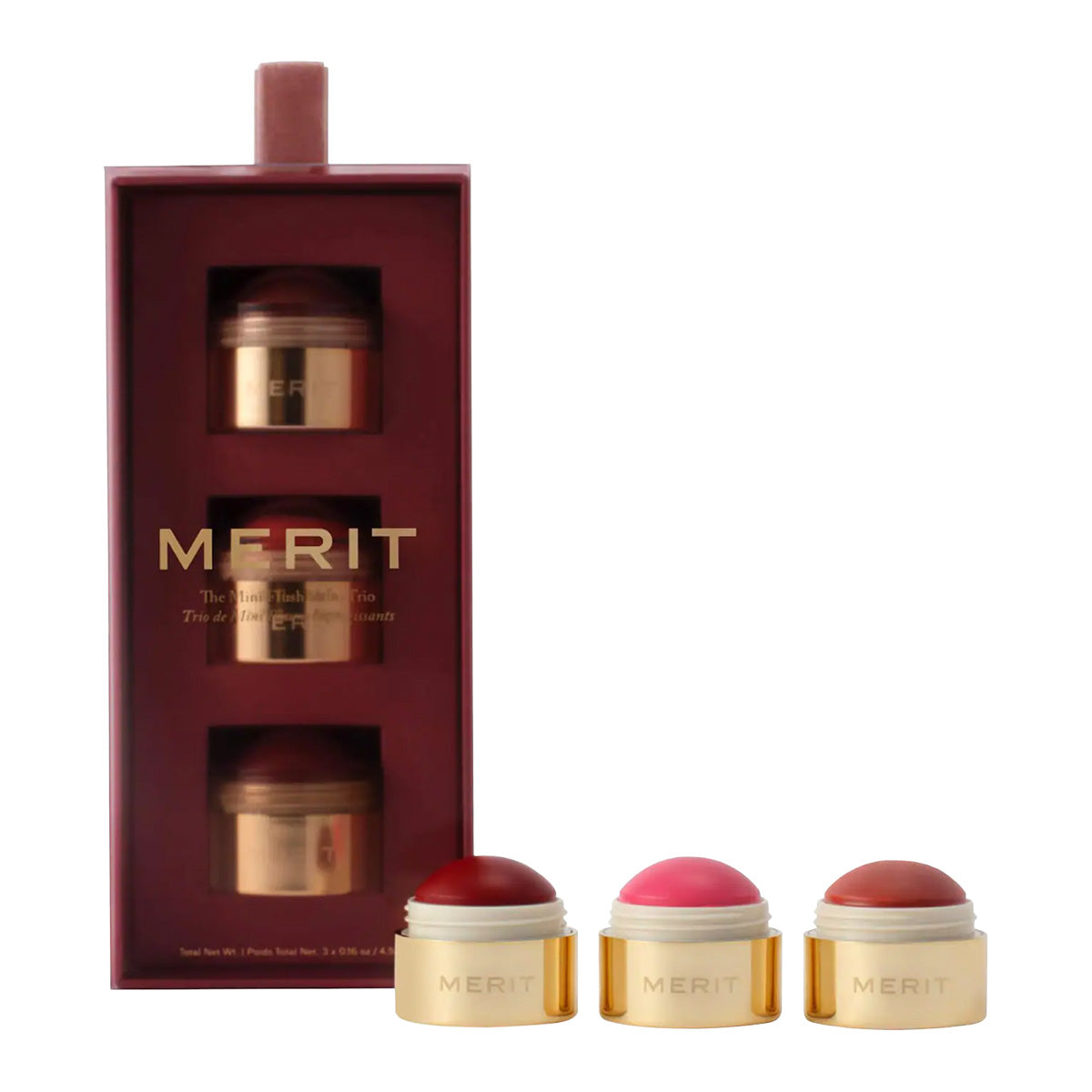 Merit The Mini Flush Blush Balm Trio