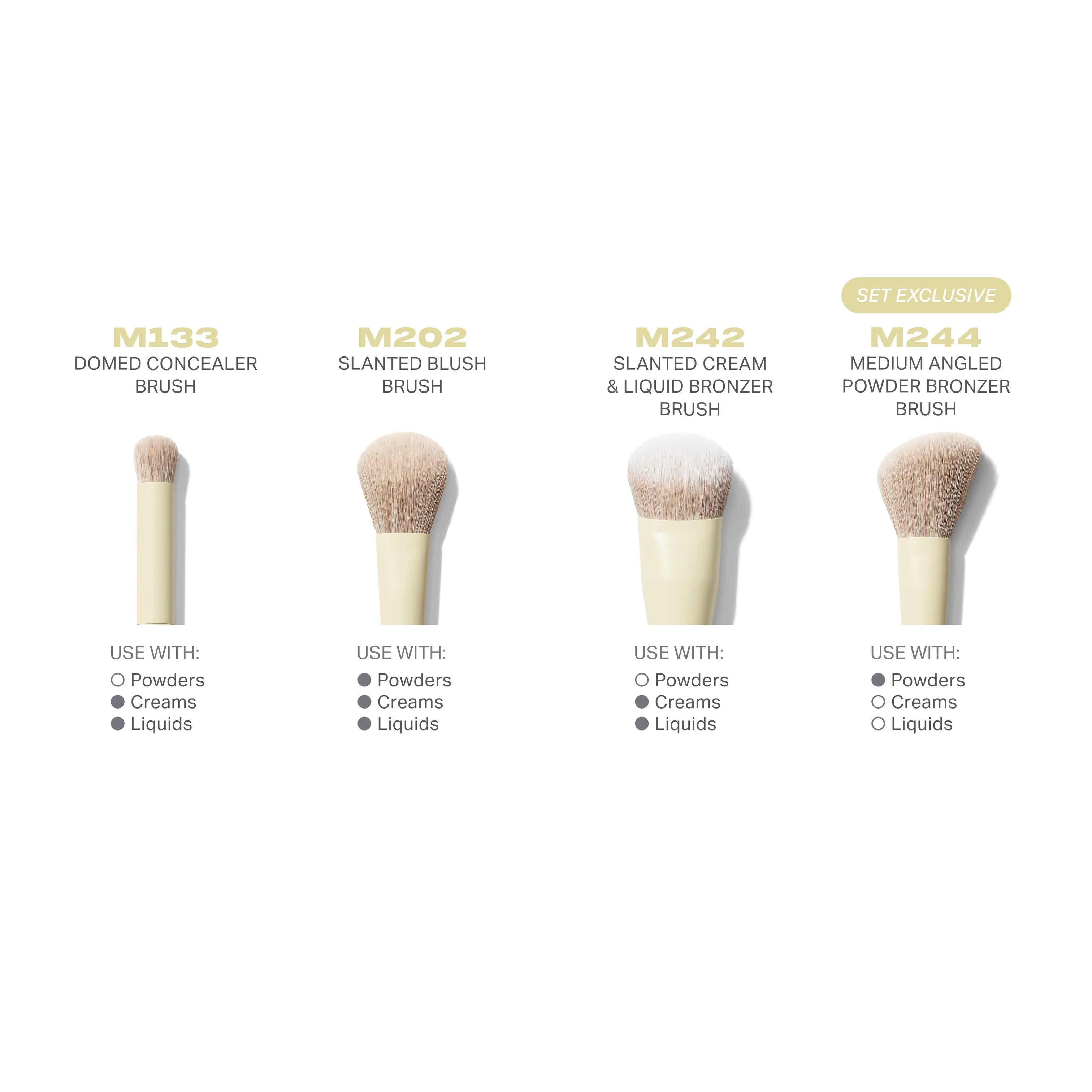 Morphe Buttery Blends 4-Piece Face Brush Set