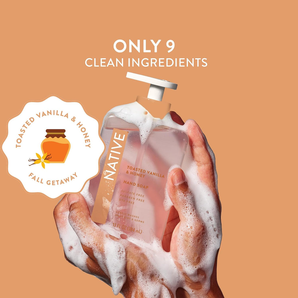 Native Toasted Vanilla & Honey Hand Soap 384 ml / 13 oz