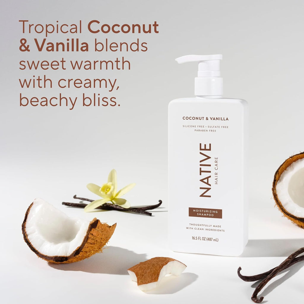 Native Coconut & Vanilla Clean Shampoo + Conditioner Set 2 x 487 ml / 16.5 oz