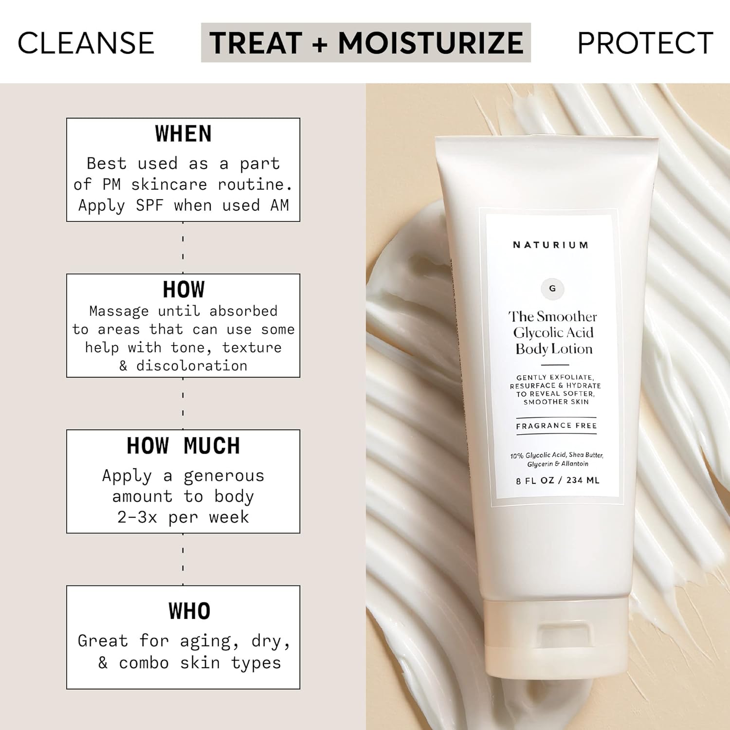 Naturium The Smoother Glycolic Acid Body Lotion 234 ml