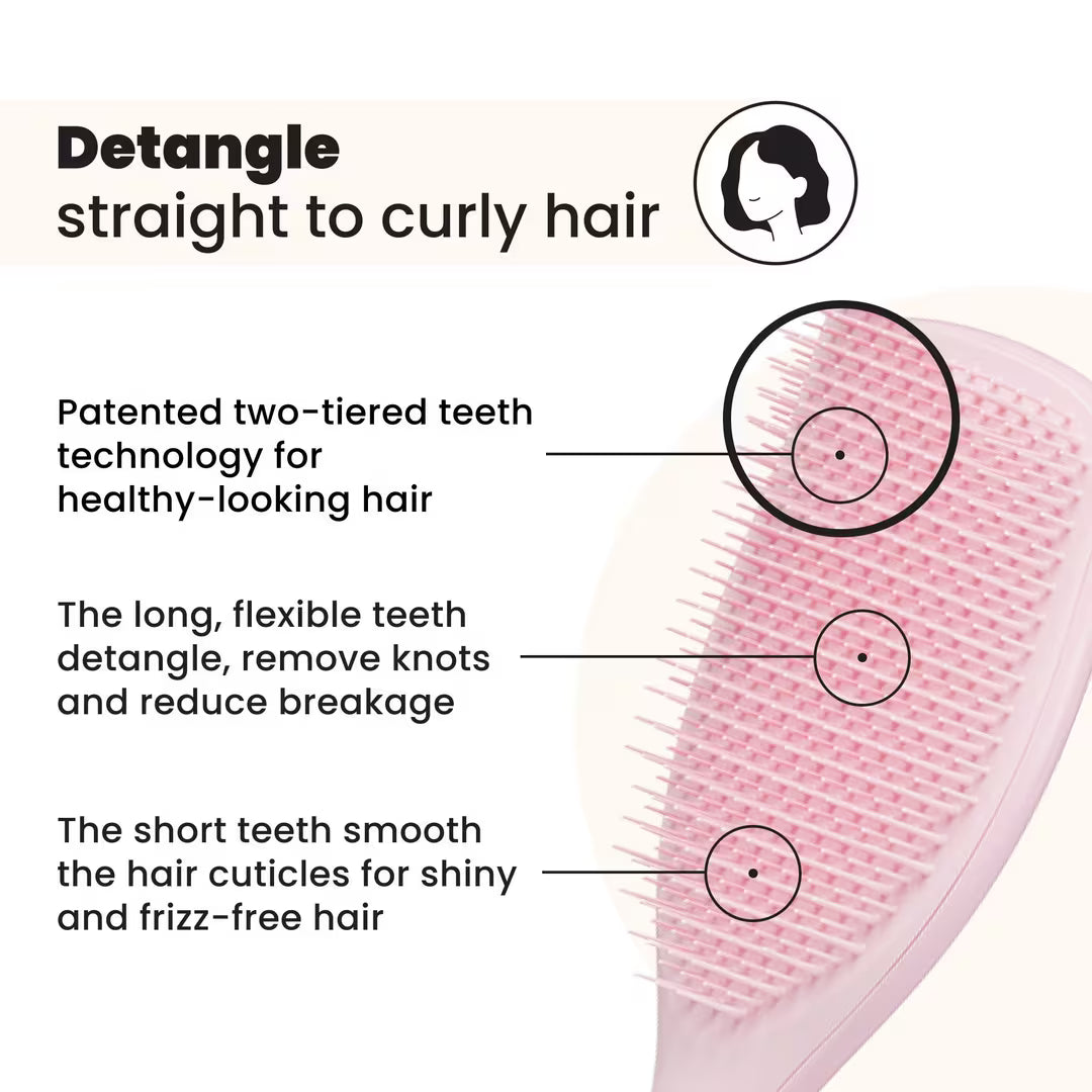 Tangle Teezer The Ultimate Detangler Hairbrush Thick to Wavy Hair | Pink Hibiscus