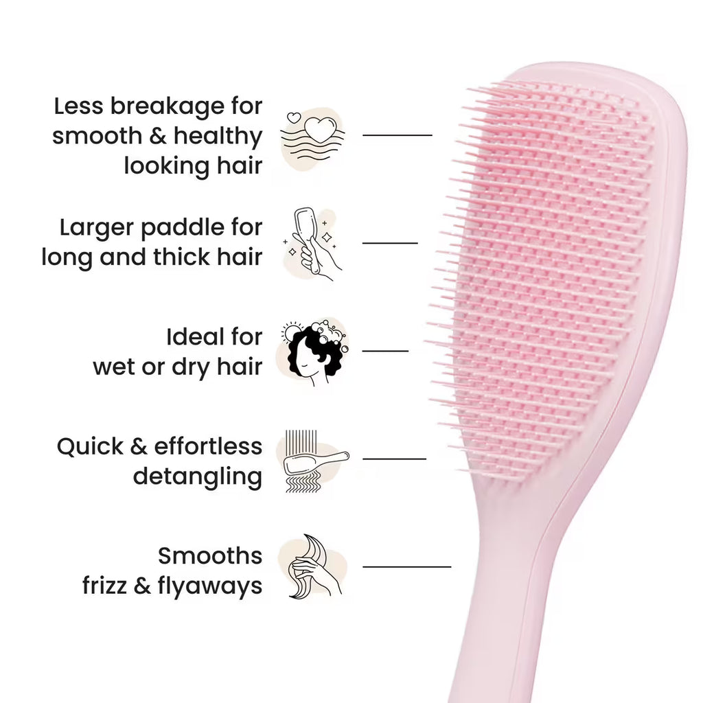 Tangle Teezer The Ultimate Detangler Hairbrush Thick to Wavy Hair | Pink Hibiscus