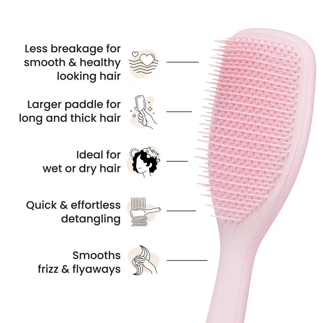 Tangle Teezer The Ultimate Detangler Hairbrush Thick to Wavy Hair | Pink Hibiscus