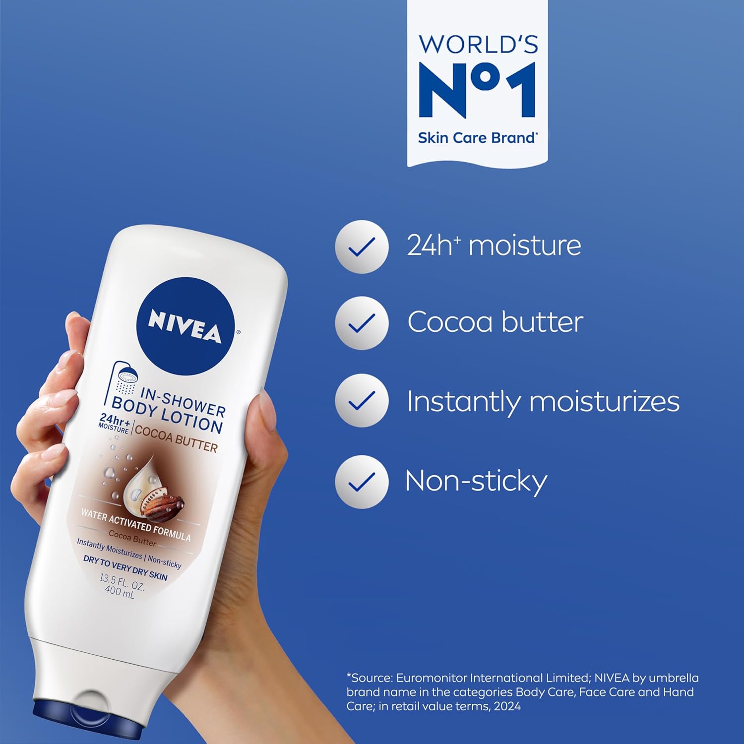 Nivea In Shower Cocoa Butter Body Lotion 400 ml / 13.5 oz