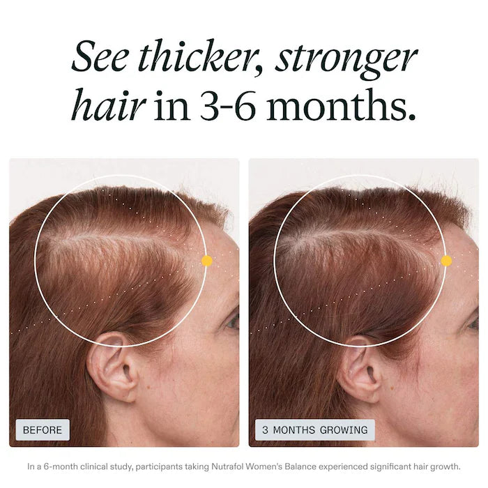 Nutrafol Women's Balance Hair Growth Nutraceutical Supplement 120 Cápsulas Refill Pouch