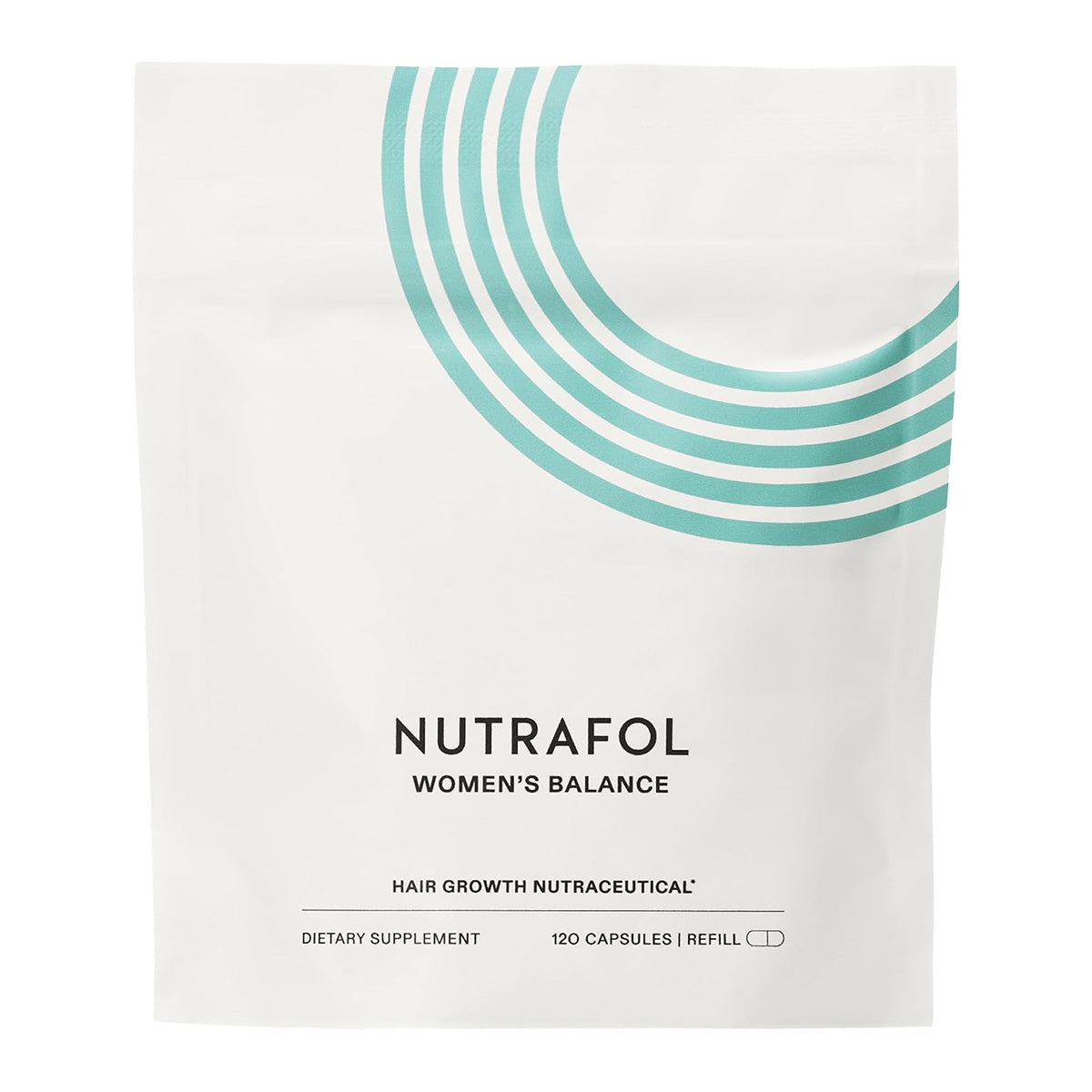 Nutrafol Women's Balance Hair Growth Nutraceutical Supplement 120 Cápsulas Refill Pouch