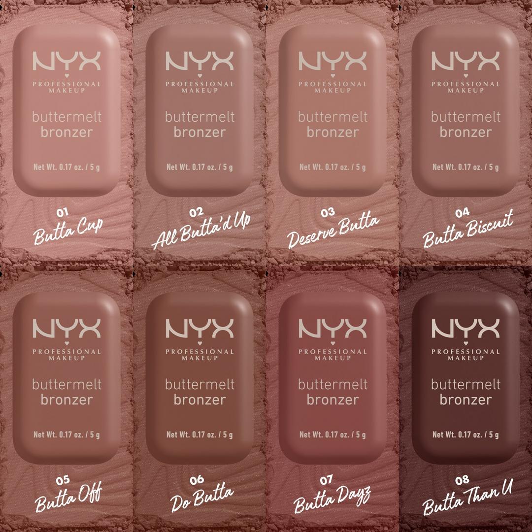 NYX Buttermelt Pressed Powder Natural Finish Bronzer | Butta Biscuit