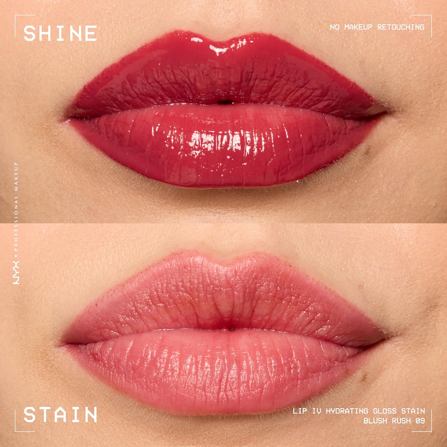 NYX Lip IV Hydrating Gloss Stain | Blush Rush