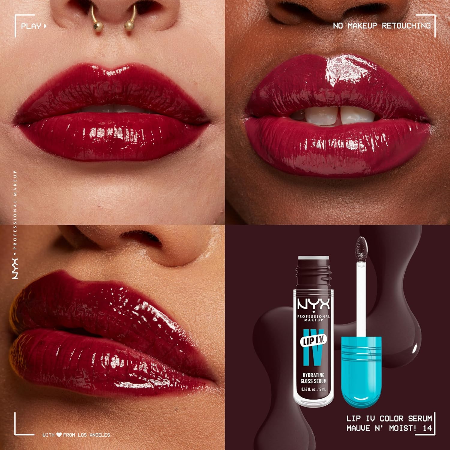 NYX Lip IV Hydrating Gloss Stain | Mauve N Moist