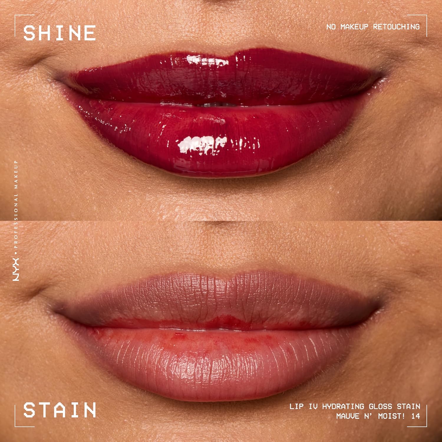 NYX Lip IV Hydrating Gloss Stain | Mauve N Moist