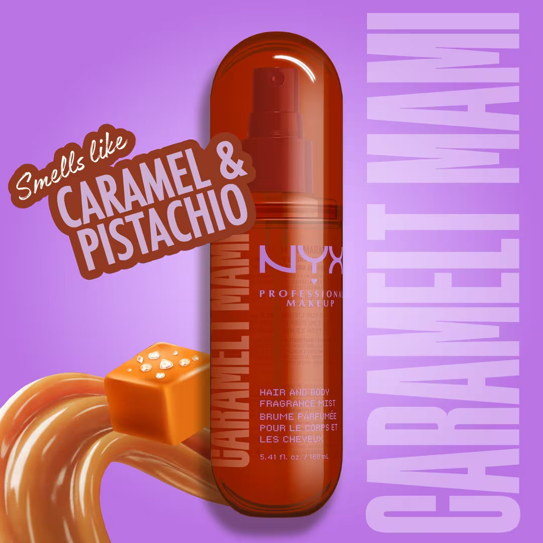 NYX Fat Oil Body Hair & Body Fragrance Mist | Caramelt Mami