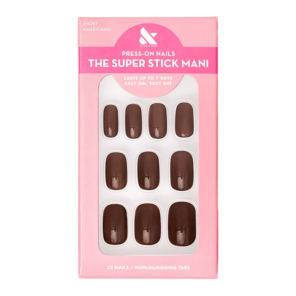 Olive & June Tab Press-Ons | Americano Short Squoval