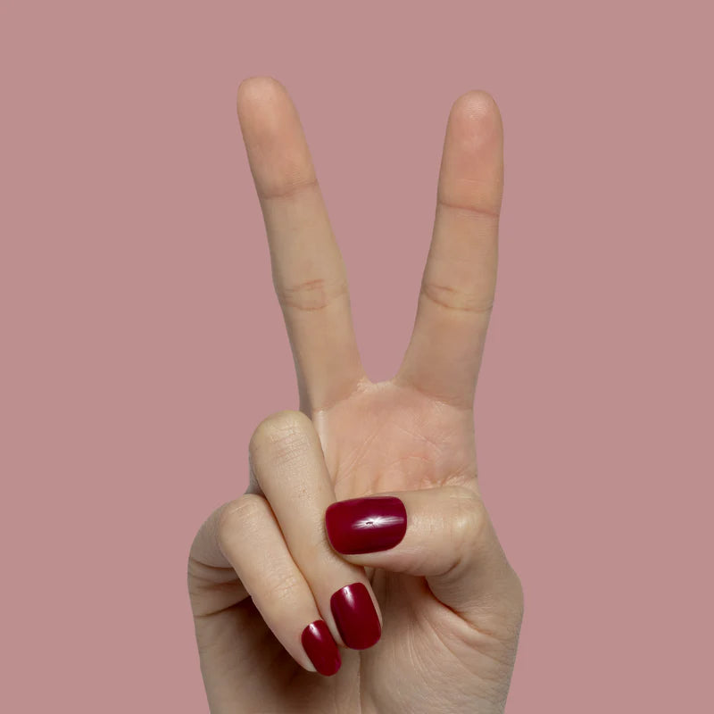 Olive & June Tab Press-Ons | Mulberry Extra Short Squoval