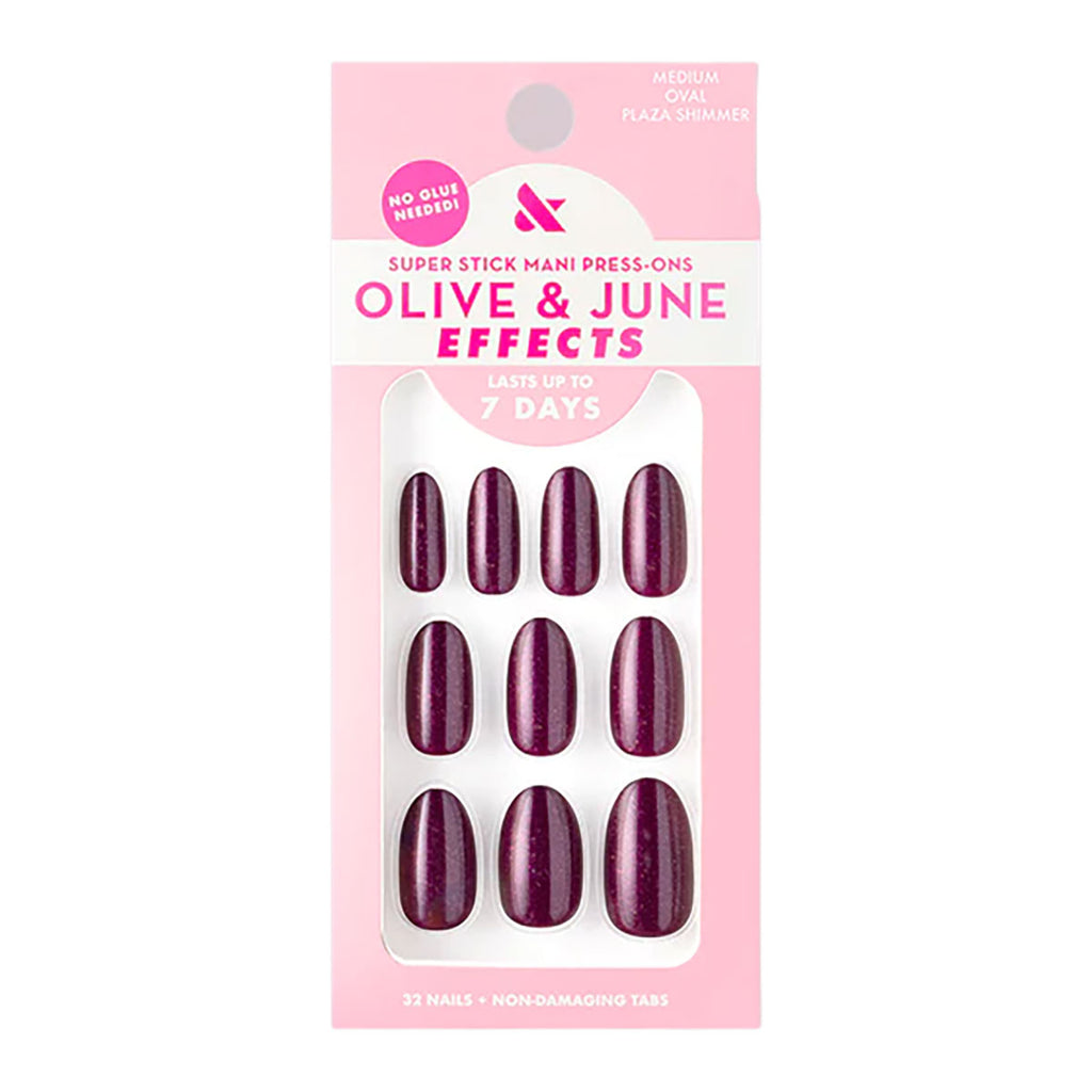 Olive & June Tab Press-Ons | Plaza Shimmer Medium Oval