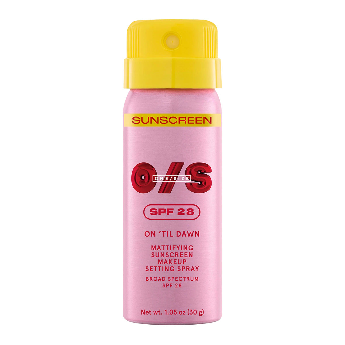ONE/SIZE On 'Til Dawn Mattifying Sunscreen Makeup Setting Spray SPF 28 Mini 30 ml / 1.05 oz