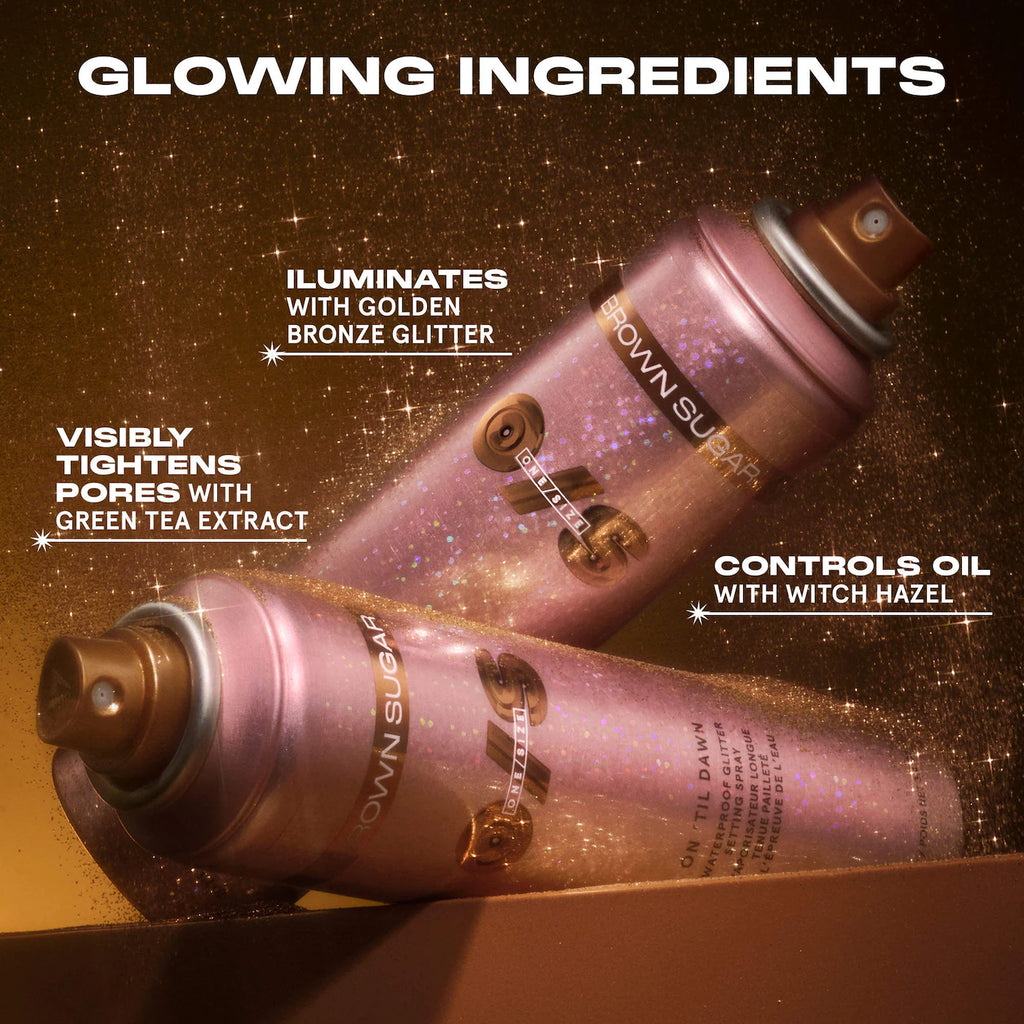 ONE/SIZE On 'Til Dawn Waterproof Glitter Setting Spray | Brown Sugar