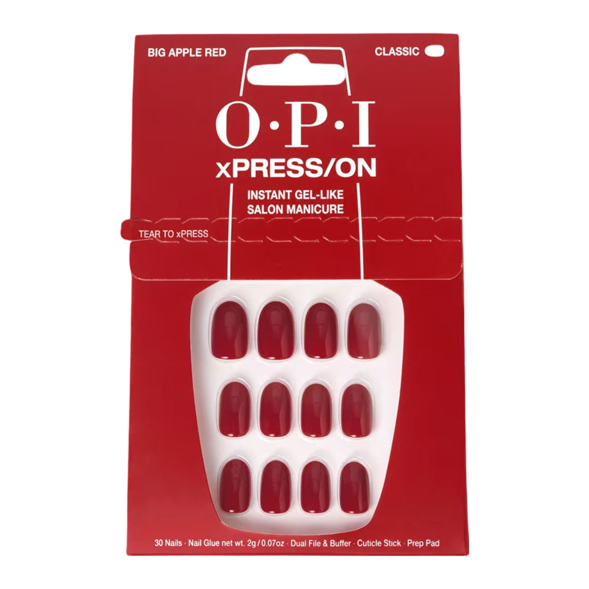 OPI xPRESS/On Big Apple Red Classic Press On Nails