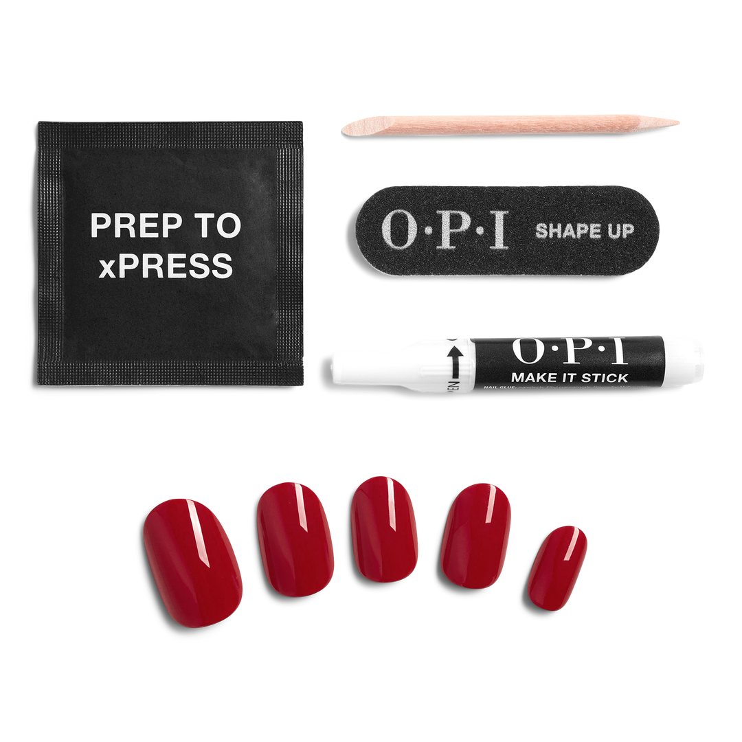 OPI xPRESS/On Big Apple Red Classic Press On Nails