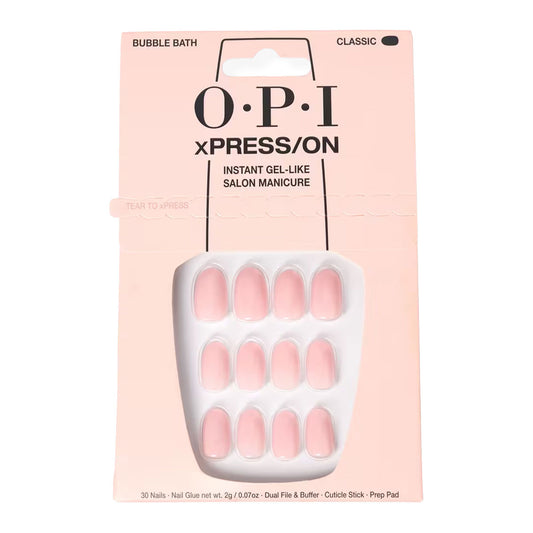 OPI xPRESS/On Short Solid Color Press On Nails | Bubble Bath
