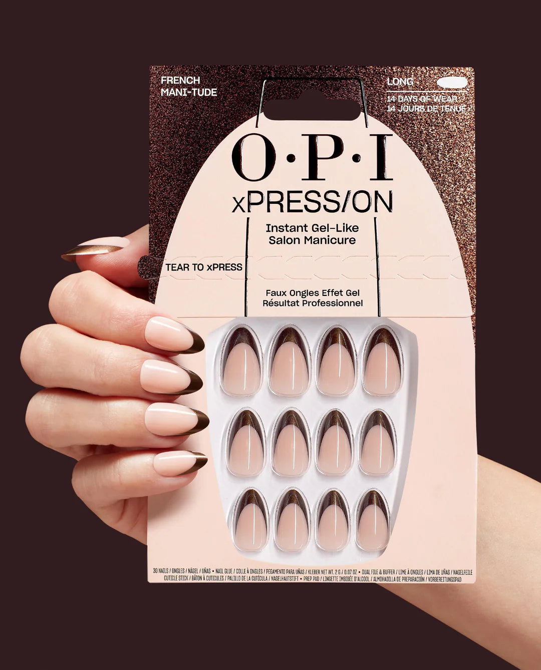 OPI xPRESS/On French Mani-tude Long Press On Nails