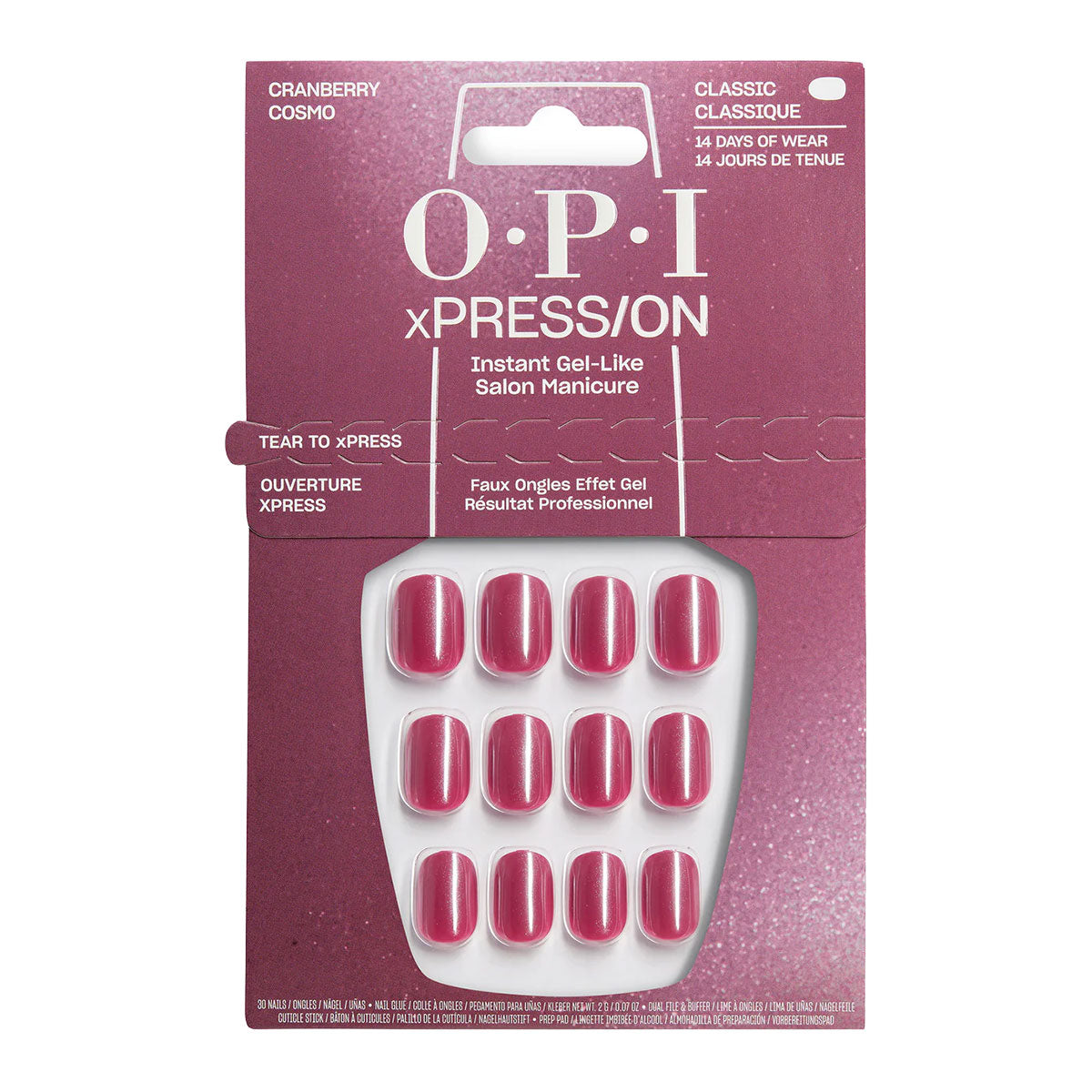 OPI xPRESS/On Cranberry Cosmo Classic Press On Nails