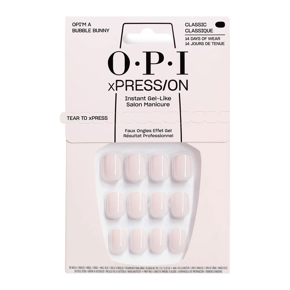 OPI xPRESS/On  OPI'm A Bubble Bunny Classic Press On Nails