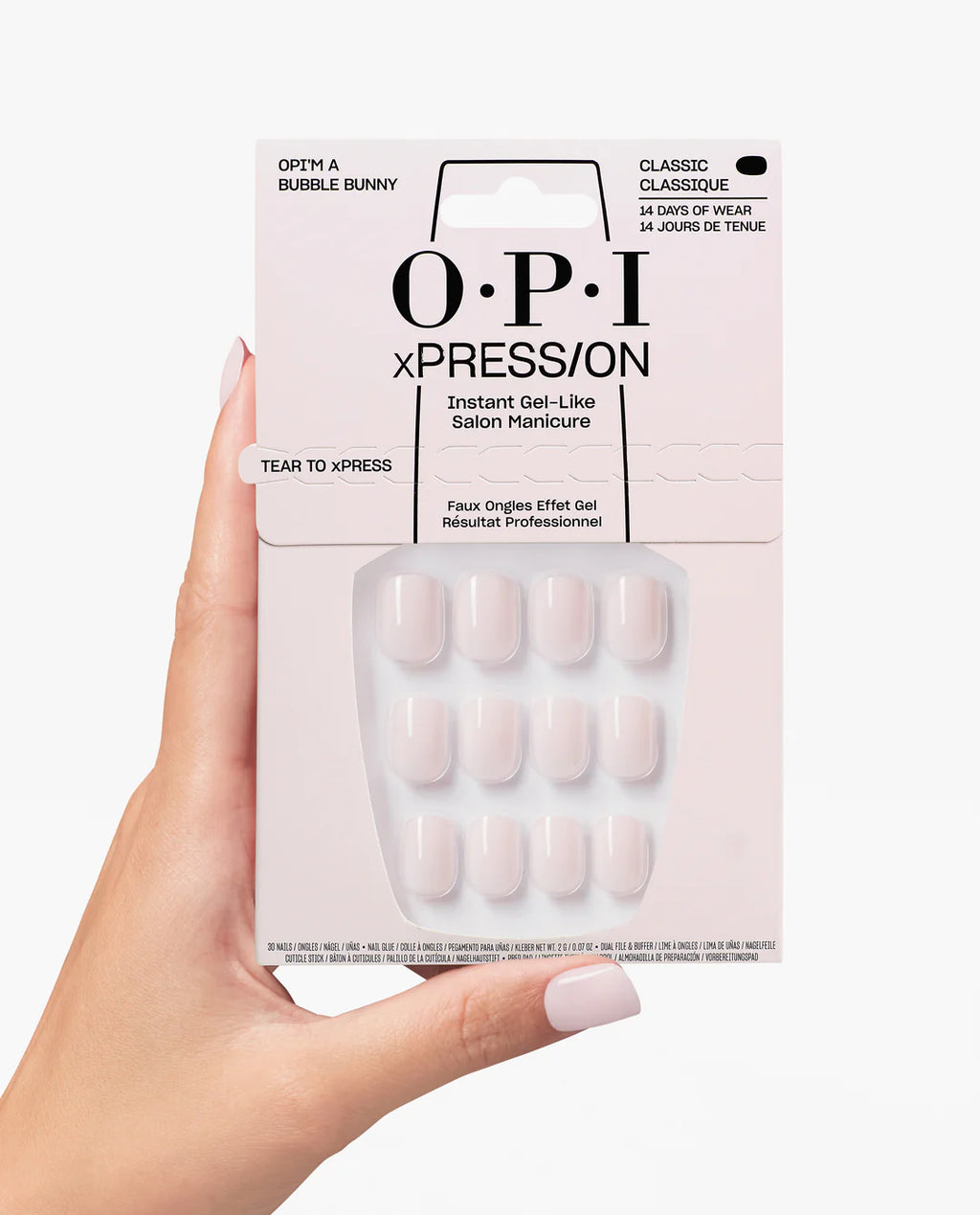 OPI xPRESS/On  OPI'm A Bubble Bunny Classic Press On Nails
