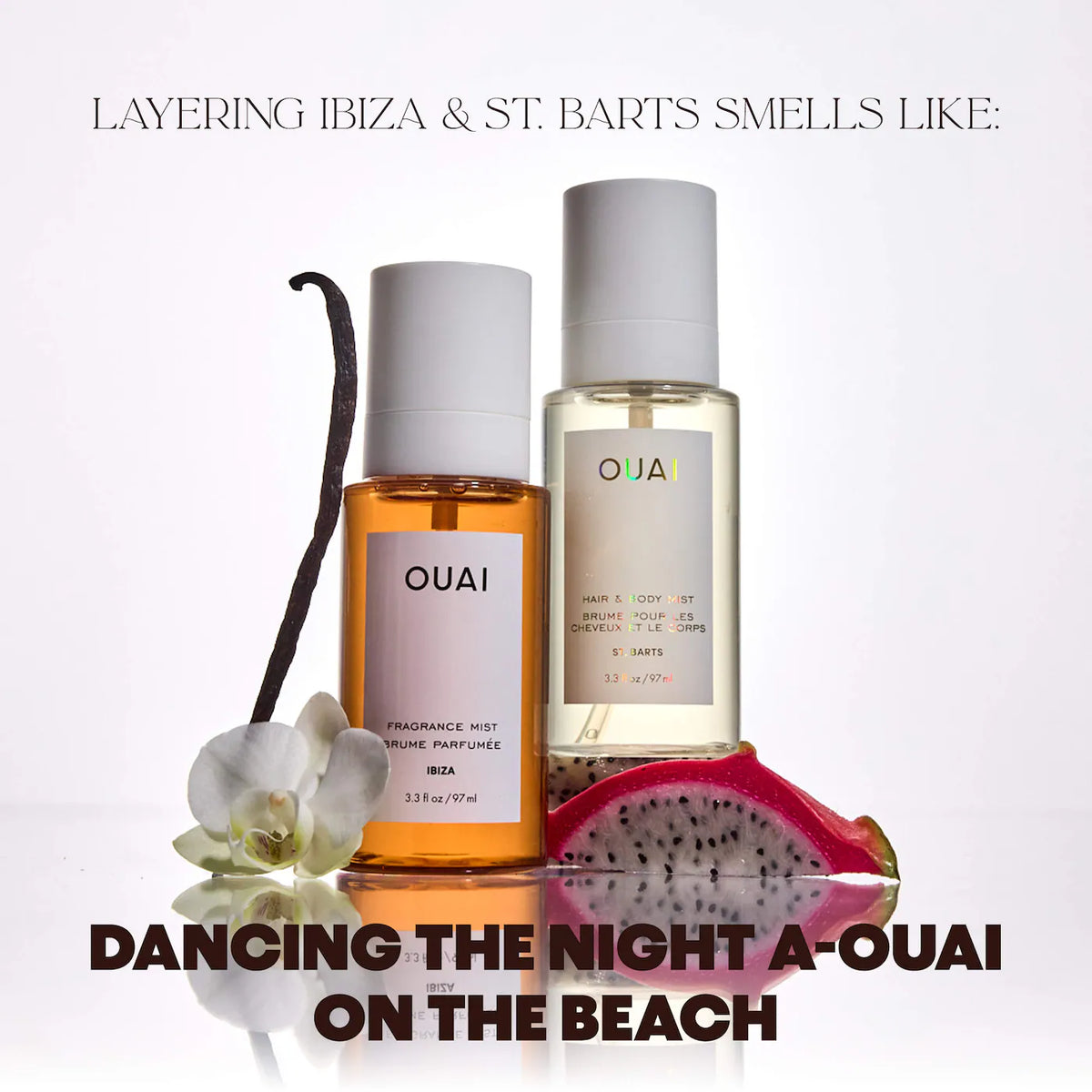 OUAI Ibiza Hair + Body Mist with Tonka Bean + Vanilla Mini 25 ml / 0.84 oz