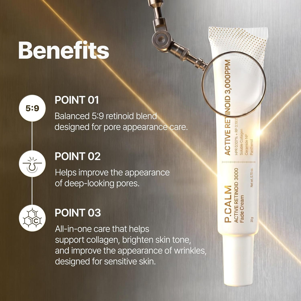 P.CALM Active Retinoid 3000 Fade Cream 20 ml