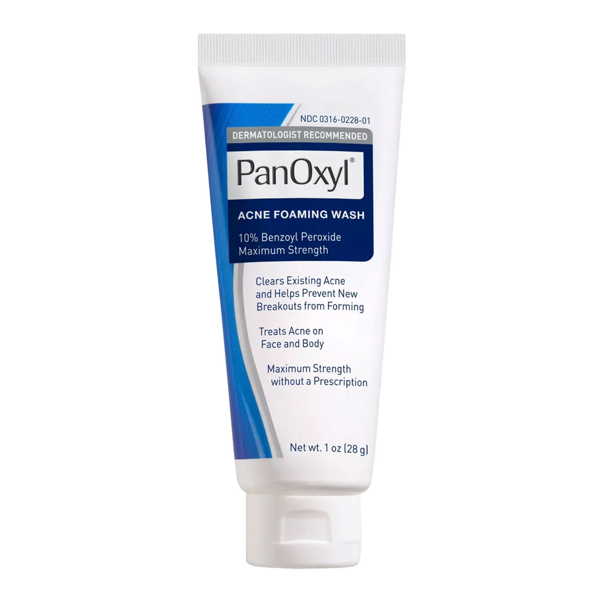 PanOxyl Acne Foaming Wash 10% Benzoyl Peroxide Maximum Strength 5.5 oz / 156 g