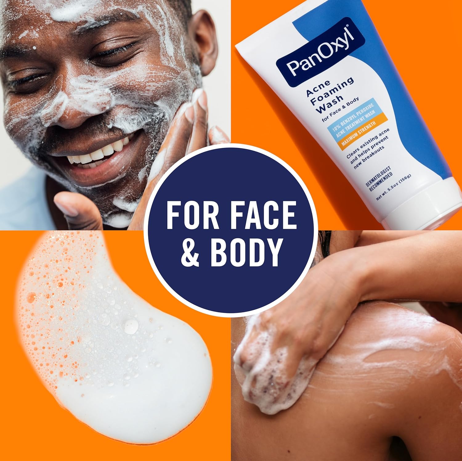 PanOxyl Acne Foaming Wash 10% Benzoyl Peroxide Maximum Strength 5.5 oz / 156 g