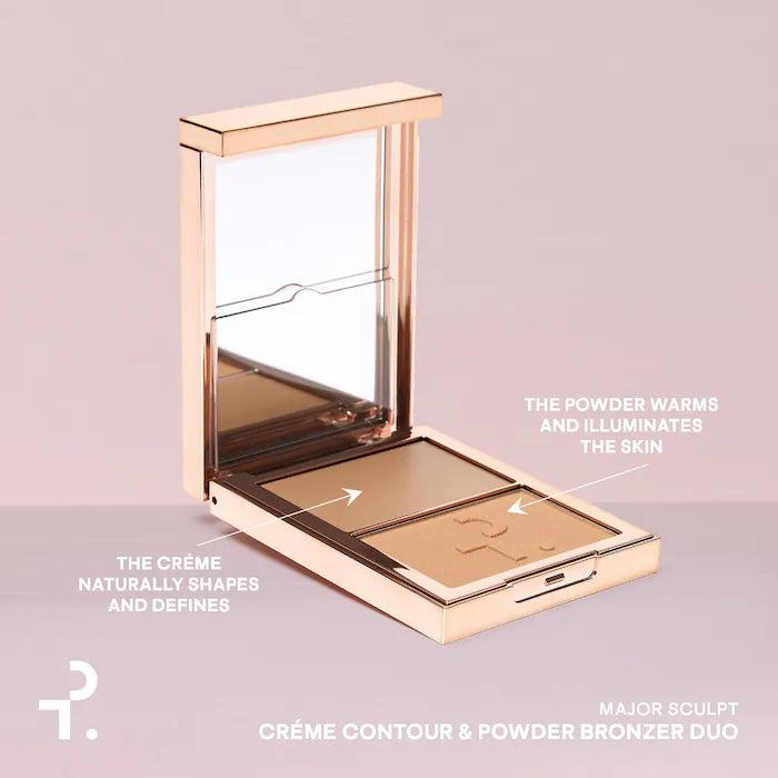 Patrick TA Major Sculpt Crème Contour & Powder Bronzer Duo | She's Statuesque (Light)