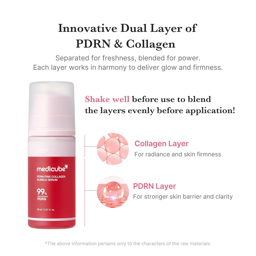 Medicube PDRN Pink Collagen Bubble Serum 95 ml