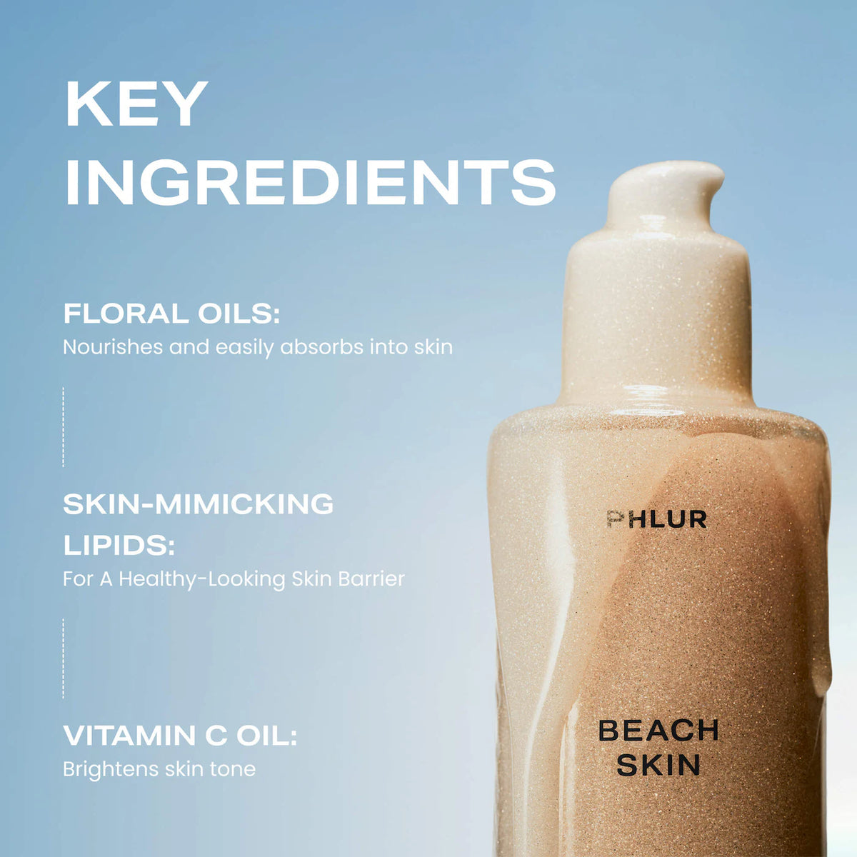 Phlur Beach Skin Shimmering Body Oil 118 ml / 4.0 oz