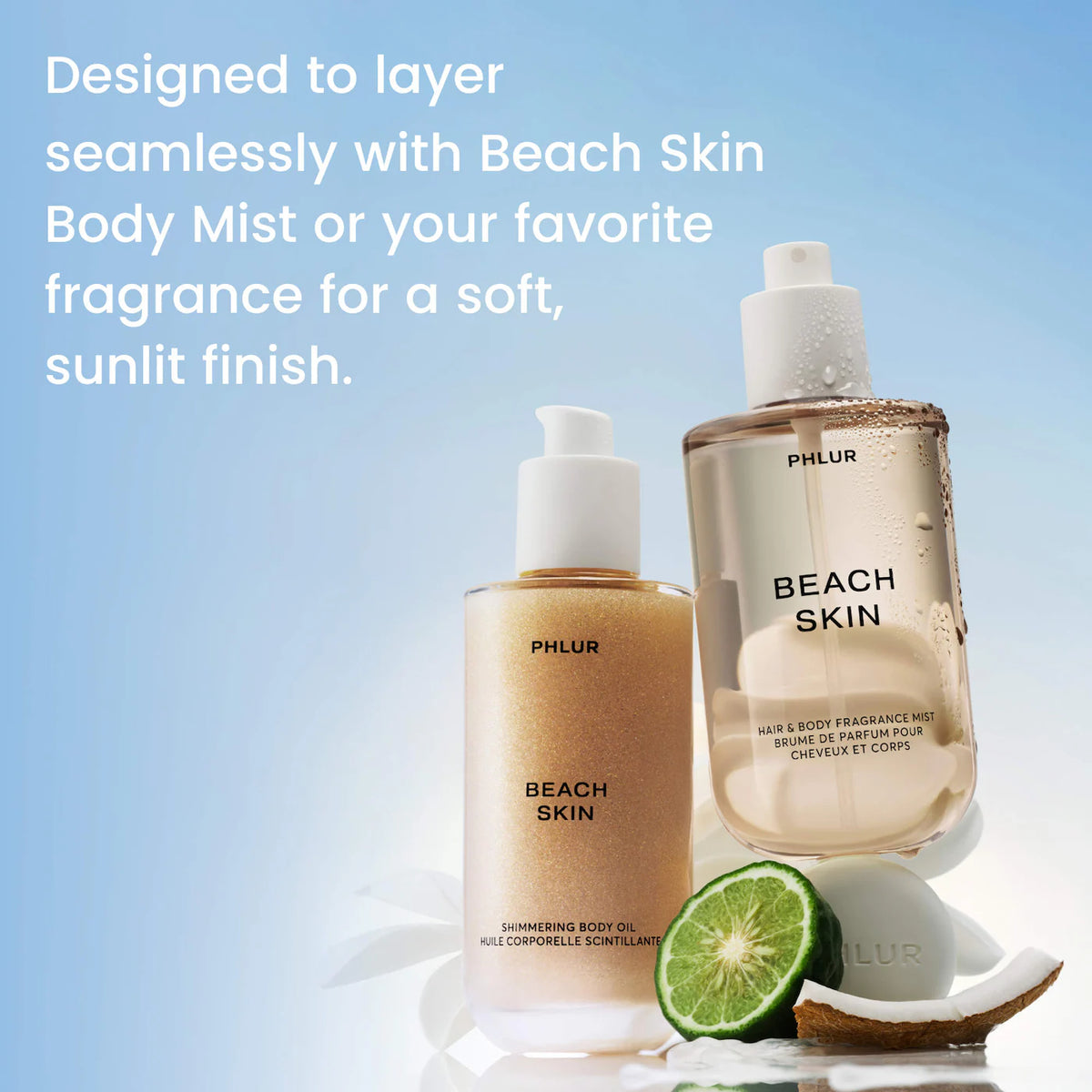 Phlur Beach Skin Shimmering Body Oil 118 ml / 4.0 oz